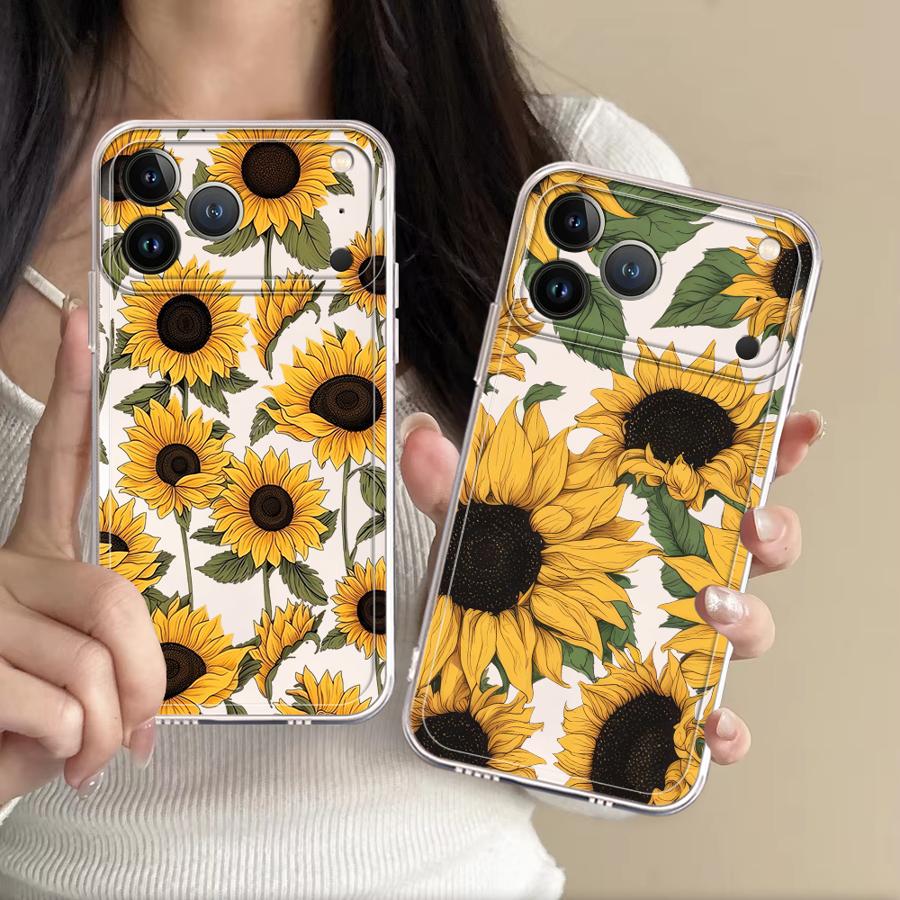 Tablet And Accessories Case - かわいいひまわり柄ケース Apple iPhone 17 Pro Max