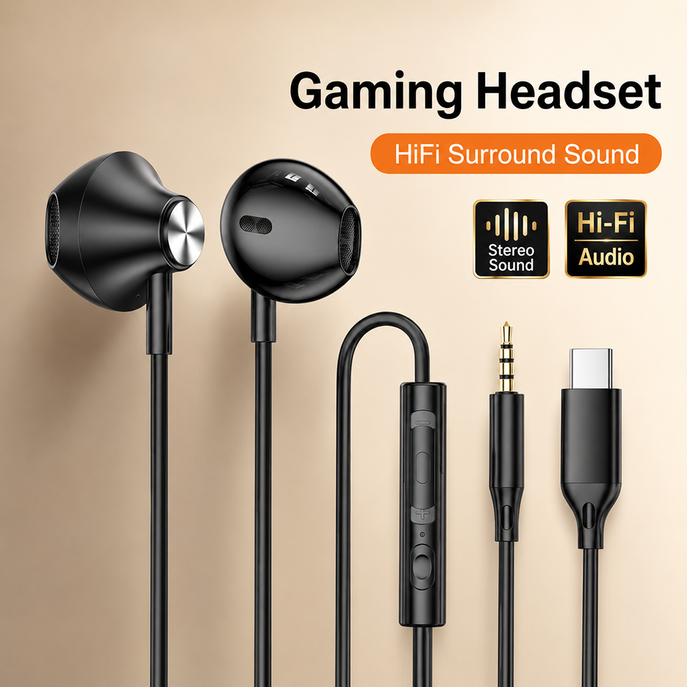 Xiaomi Tablet Accessories - HiFi サラウンドヘッドフォン低音ステレオサウンド iPhone Xiaomi Huawei タブレットラップトップ