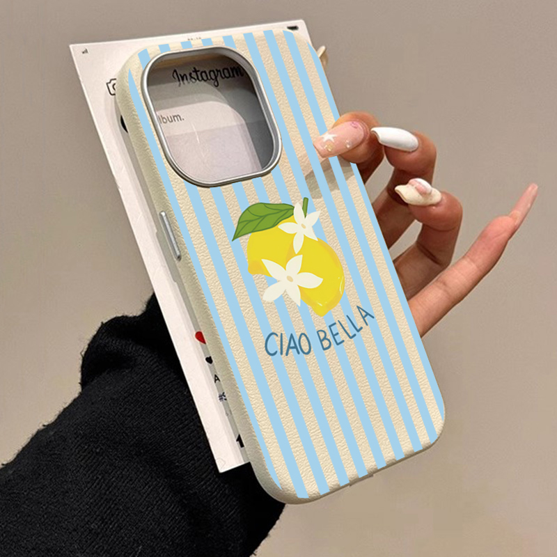 Samsung Galaxy S24 - レモンストライプレトロデザイン Samsung Galaxy S25 S24 Ultra