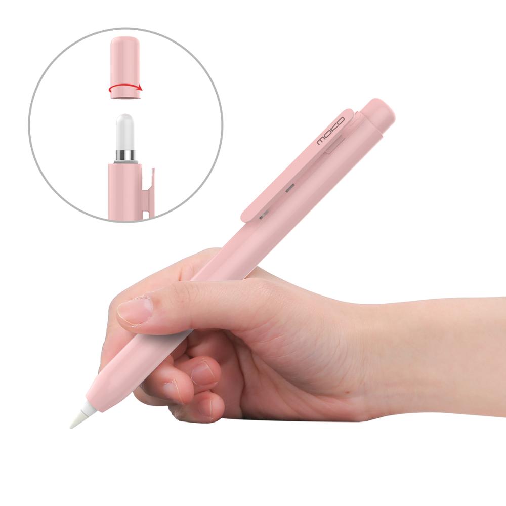 Tablet Pencil Accessories - Apple Pencil用moko保護ケース、クリップ内蔵ペンシルケース、格納式チップ保護、スプリングボタン、昆虫キャップ