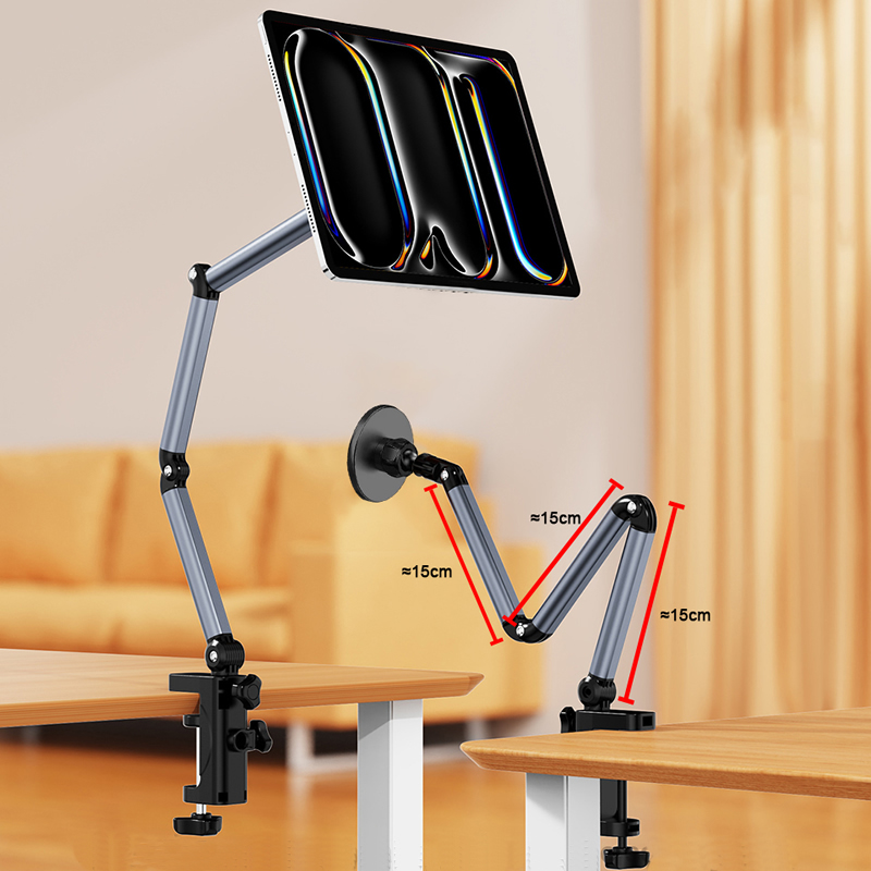 Cheap Tablet Accessories - マグネット式タブレットスタンドホルダー 折りたたみ式タブレットアーム iPadデスクマウント 360度回転付き ° 回転式ベース付きスマホホルダー