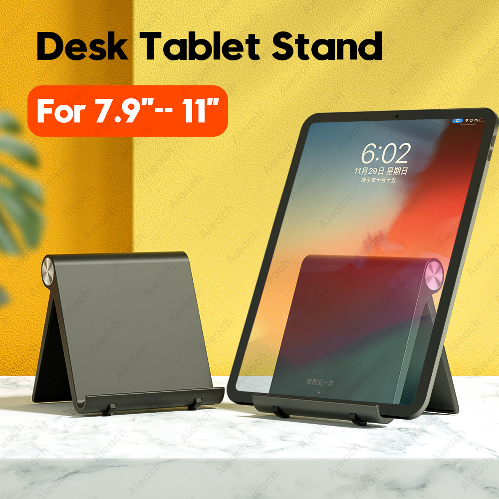 Xiaomi Tablet Accessories - 7.9～11インチタブレット用デスクトップホルダー、調整可能な折りたたみ式ブラケットタブレットスタンド、iPad、Xiaomi、Samsung携帯電話対応