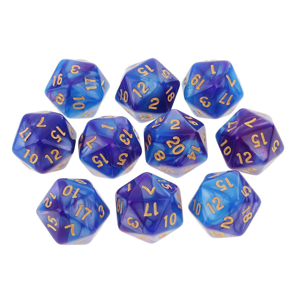 Tablet Accessories Kit - 10 個多面体 20 面サイコロ D20 サイコロ