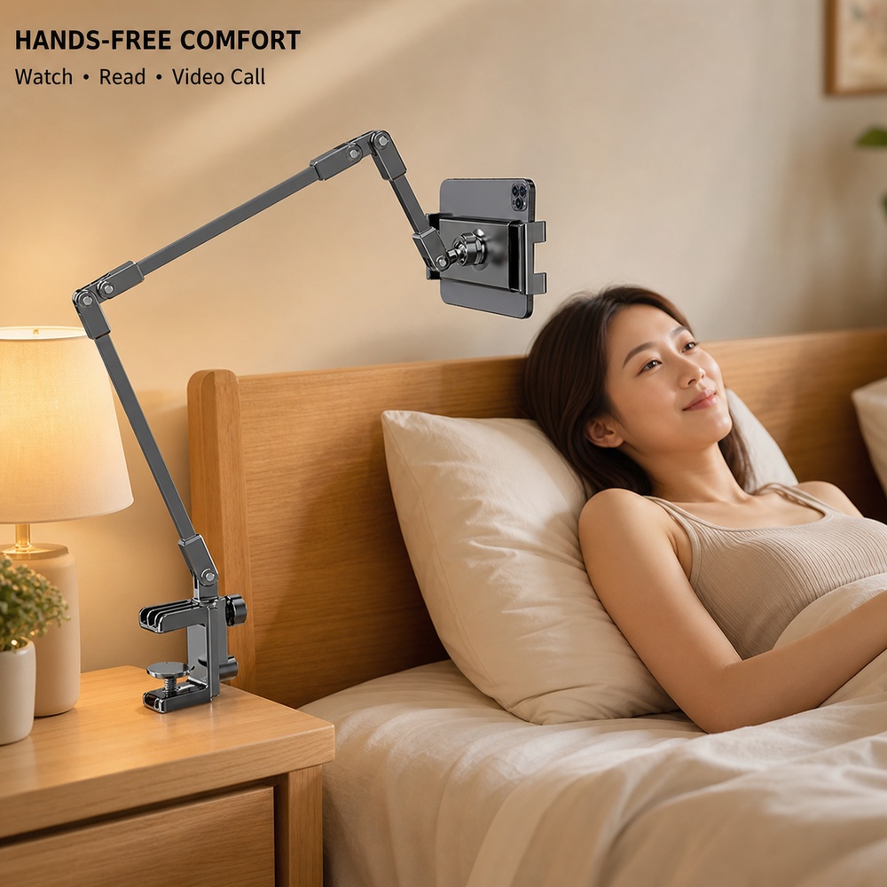 調節可能なベッド用電話ホルダースタンド、4.7～12.9イン - Trimble Tablet Accessories のレビューと価格