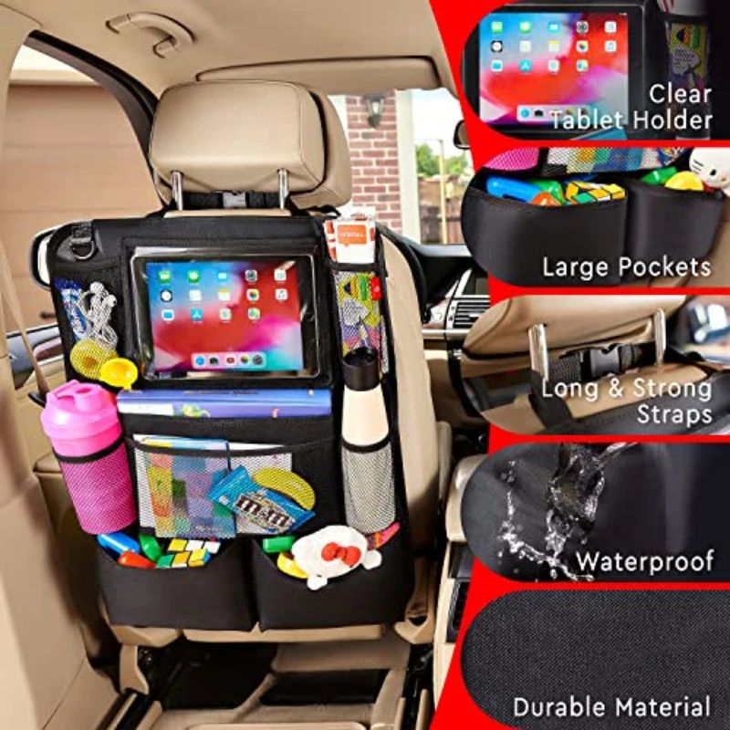 カーシートオーガナイザー 多機能オックスフォード生地 車用後 - Trimble Tablet Accessories のレビューと価格