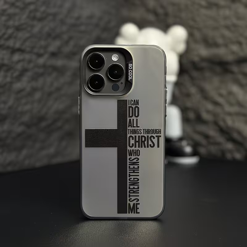 指紋防止クロス聖書柄iPhoneケース iPhone 17  - Tablet And Accessories Case のレビューと価格