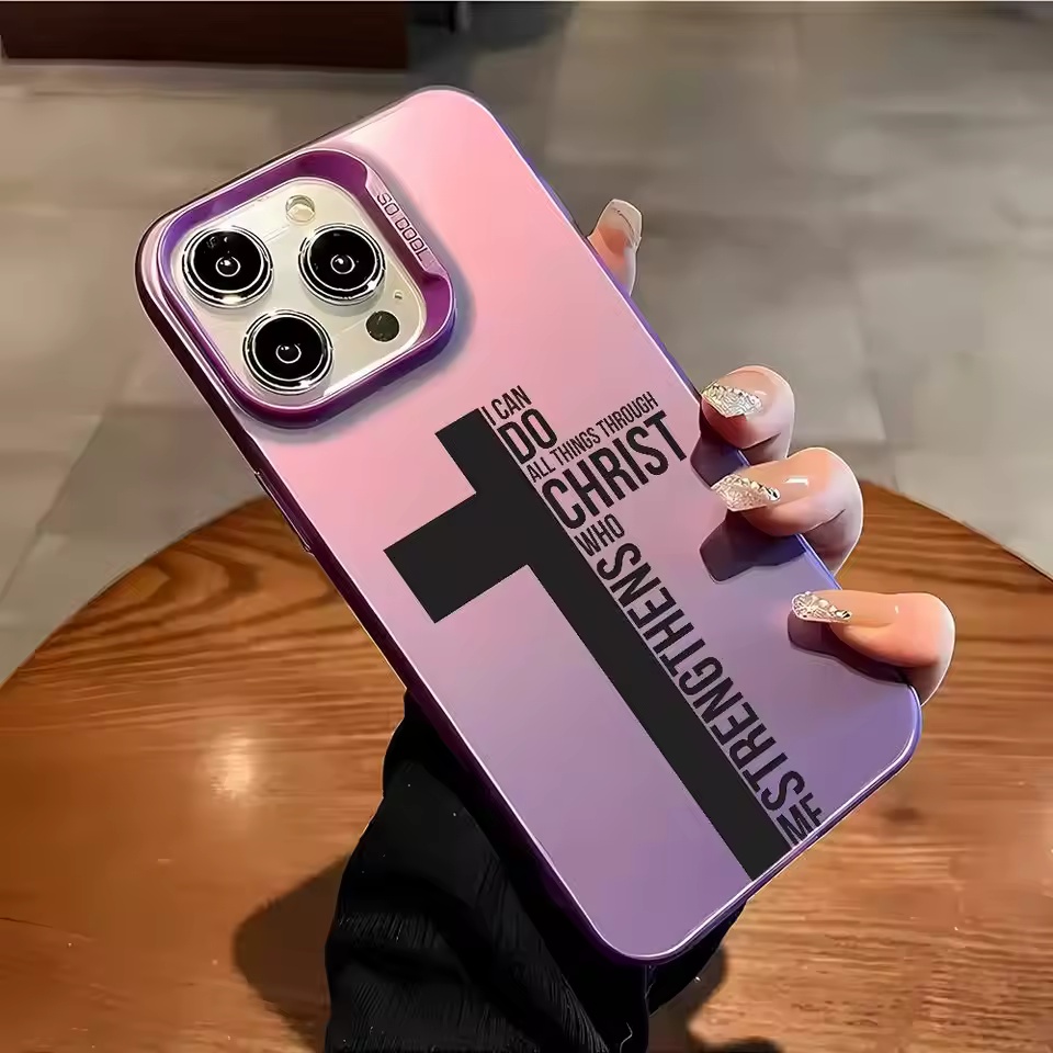 指紋防止クロス聖書柄iPhoneケース iPhone 17  - Tablet And Accessories Case のレビューと価格
