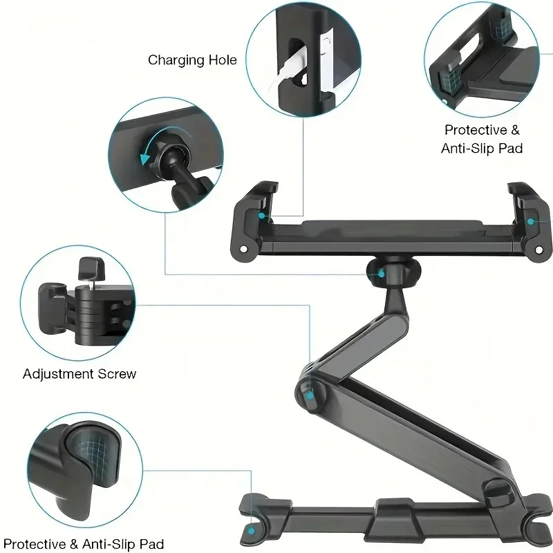 360度回転調整可能な車のヘッドレスト電話タブレットホルダー - Trimble Tablet Accessories のレビューと価格