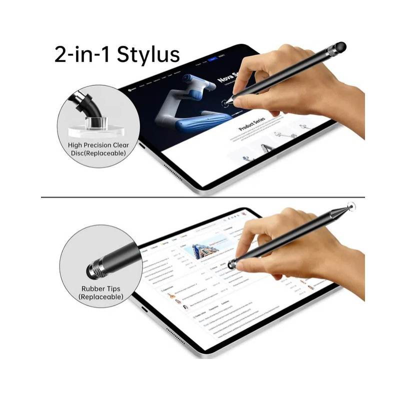 2-in-1スタイラスペン 高感度ディスクチップ ラバーチッ - Tablet Pencil Accessories のレビューと価格