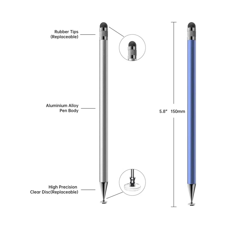 2-in-1スタイラスペン 高感度ディスクチップ ラバーチッ - Tablet Pencil Accessories のレビューと価格