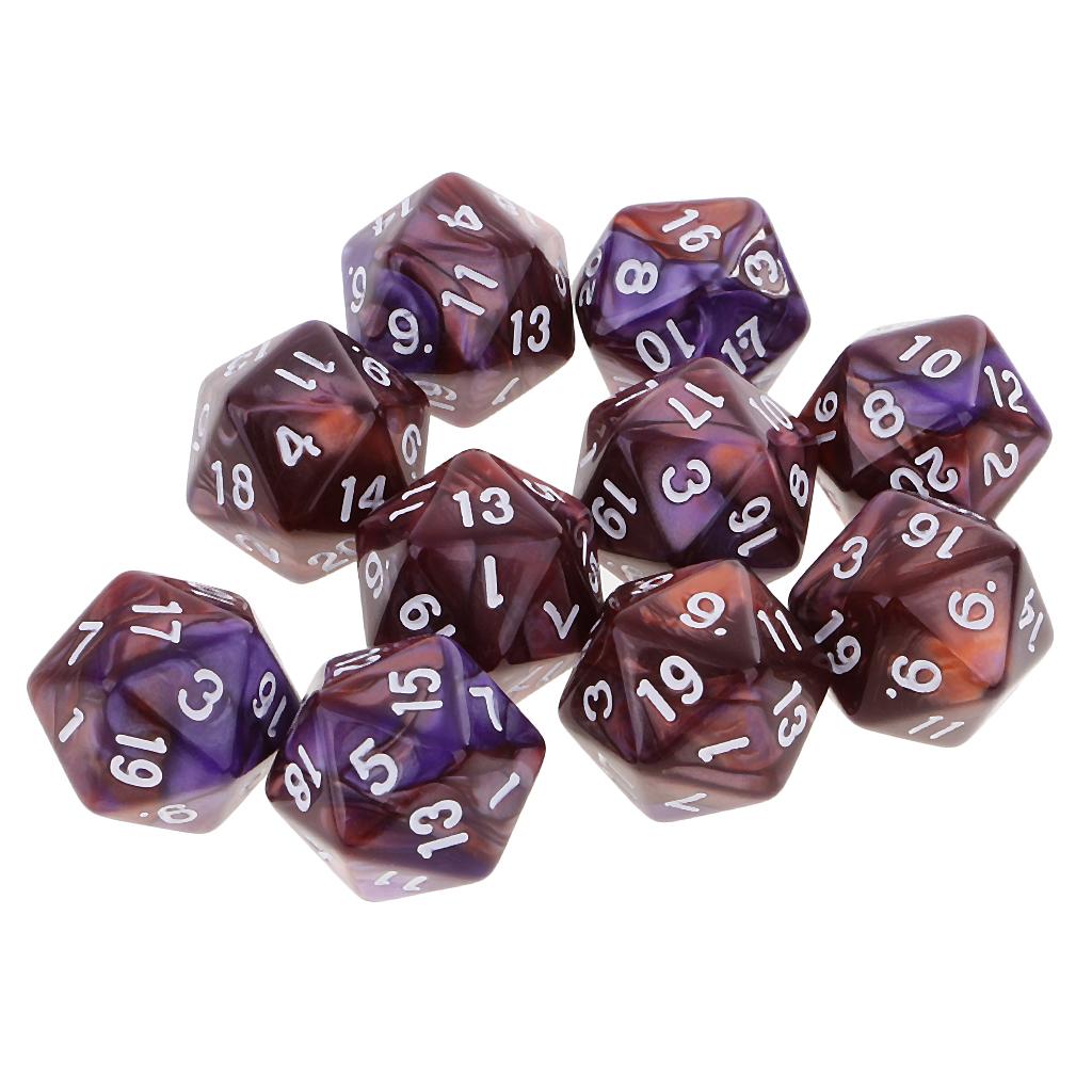 10 個多面体 20 面サイコロ D20 サイコロ RPG  - Tablet Accessories Kit のレビューと価格