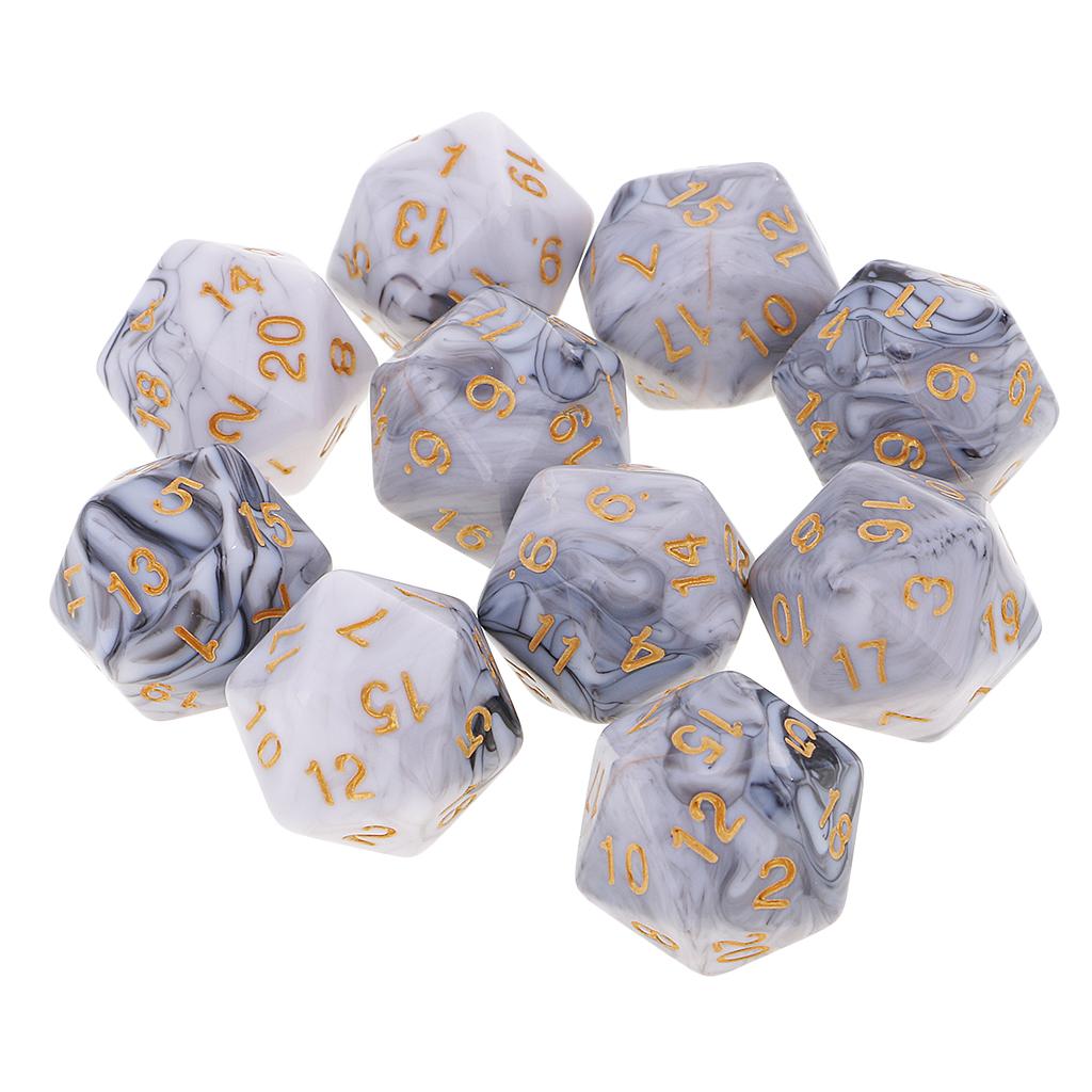 10 個多面体 20 面サイコロ D20 サイコロ RPG  - Tablet Accessories Kit のレビューと価格